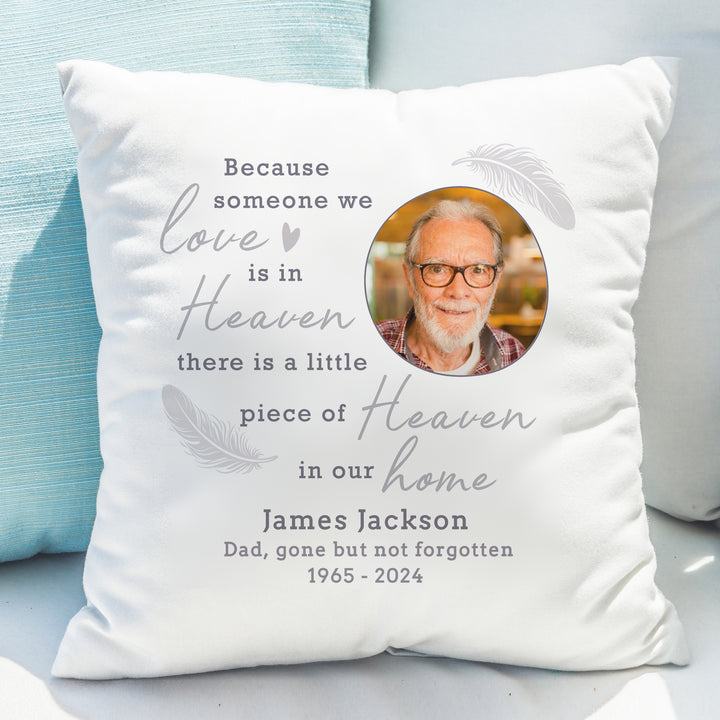 Buy Personalised Memorial Photo Upload Cushion available now at www.giftsfinder.co.uk