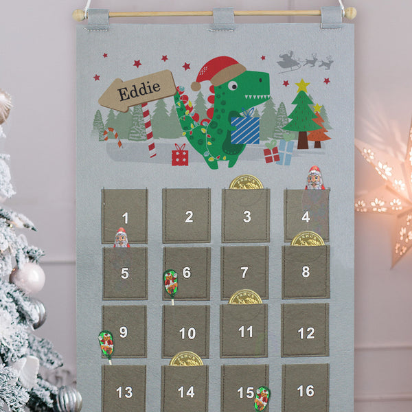 Buy Personalised Dinosaur Advent Calendar available now at www.giftsfinder.co.uk