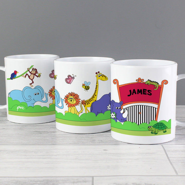 Personalised Zoo Plastic Mug - part of the Gifts Finder Personalised Mugs collection