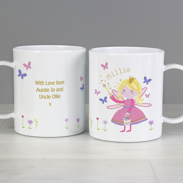 Buy Personalised Garden Fairy Plastic Mug available now at www.giftsfinder.co.uk