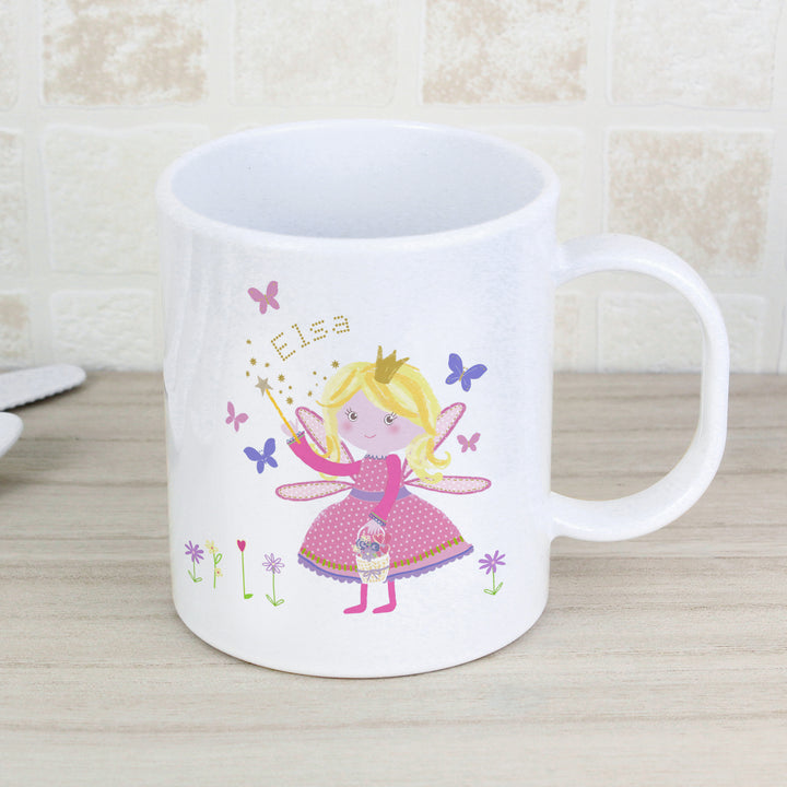 Buy Personalised Garden Fairy Plastic Mug available now at www.giftsfinder.co.uk