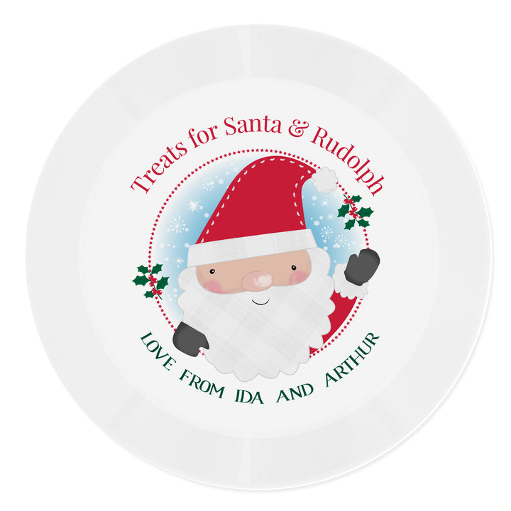 Personalised Santa Christmas Eve Mince Pie Plastic Plate - part of the Gifts Finder Personalised Christmas Gifts collection