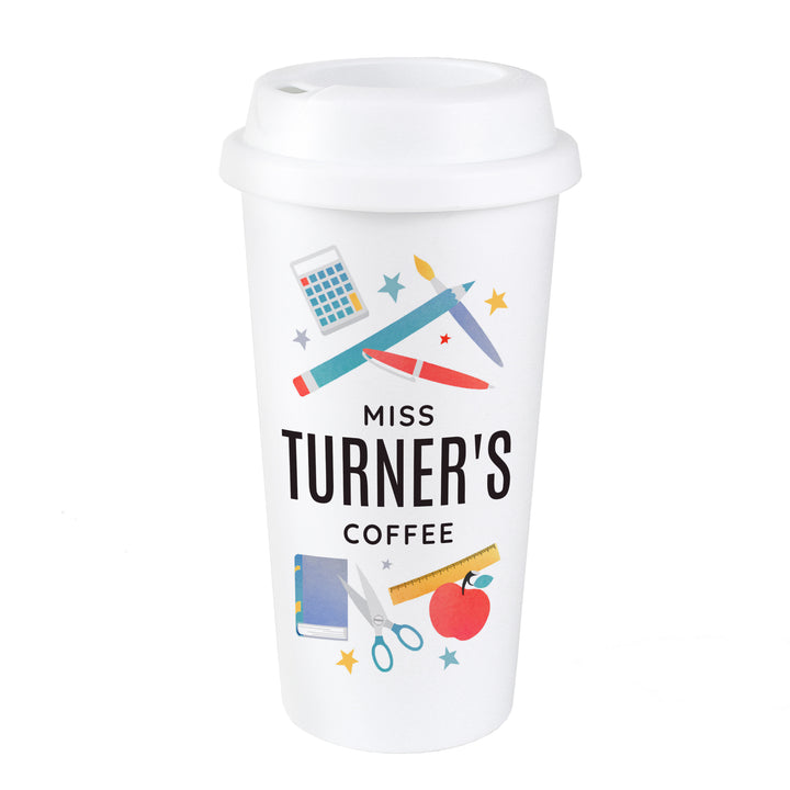 Personalised Teachers Insulated Reusable Eco Travel Cup - part of the Gifts Finder Personalised Travel Cups & Mugs collection