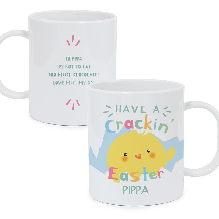 Personalised Have A Cracking Easter Plastic Mug - part of the Gifts Finder Personalised Mugs collection