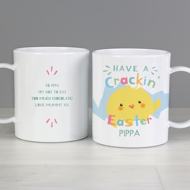 Personalised Have A Cracking Easter Plastic Mug - part of the Gifts Finder Personalised Mugs collection