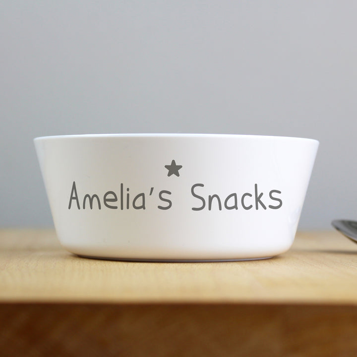 Buy Personalised Name Only Plastic Bowl at www.giftsfinder.co.uk