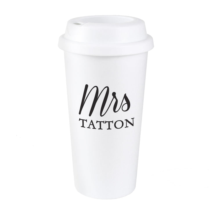 Personalised Free Text Insulated Reusable Eco Travel Cup - part of the Gifts Finder Personalised Travel Cups & Mugs collection