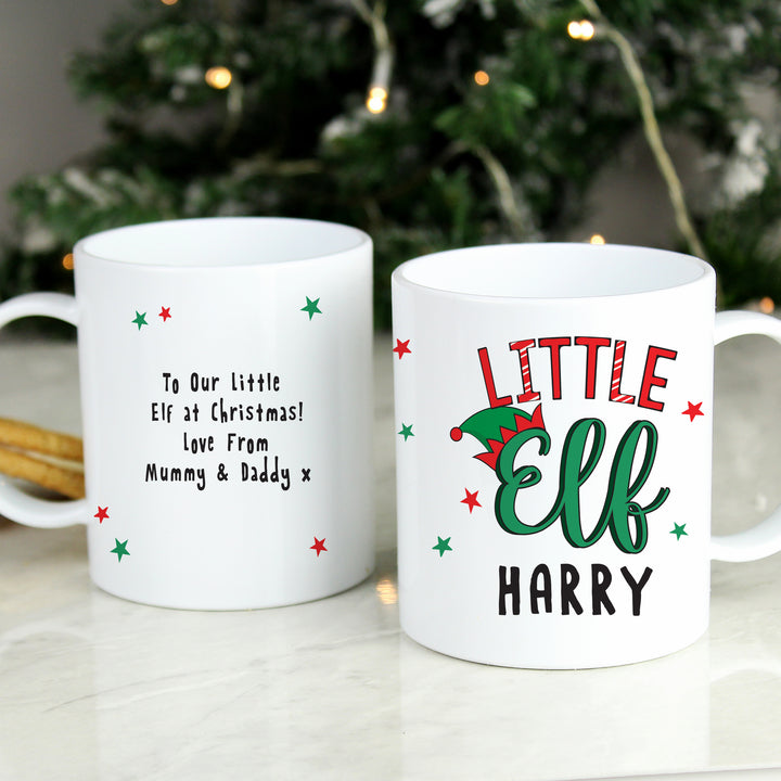 Personalised Little Elf Plastic Mug - part of the Gifts Finder Personalised Mugs collection