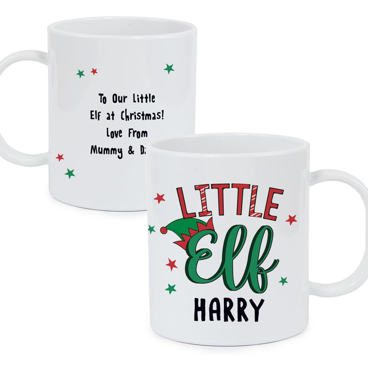 Personalised Little Elf Plastic Mug - part of the Gifts Finder Personalised Mugs collection