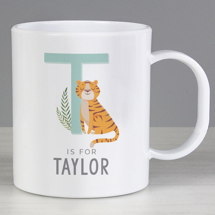 Buy Personalised Animal Alphabet Plastic Mug available now at www.giftsfinder.co.uk