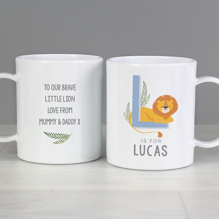 Buy Personalised Animal Alphabet Plastic Mug available now at www.giftsfinder.co.uk