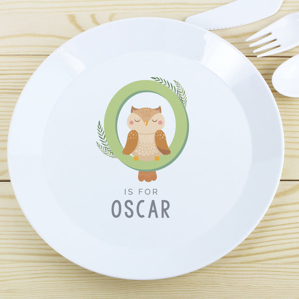 Buy Personalised Animal Alphabet Plastic Plate available now at www.giftsfinder.co.uk