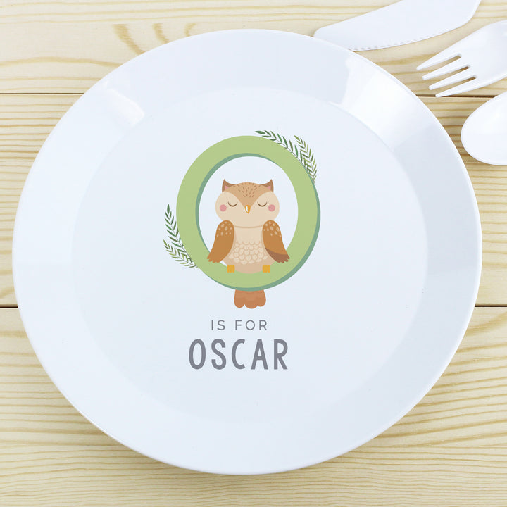 Buy Personalised Animal Alphabet Plastic Plate available now at www.giftsfinder.co.uk