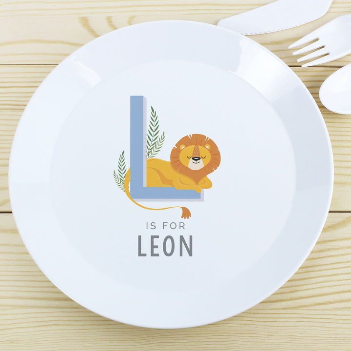 Buy Personalised Animal Alphabet Plastic Plate available now at www.giftsfinder.co.uk