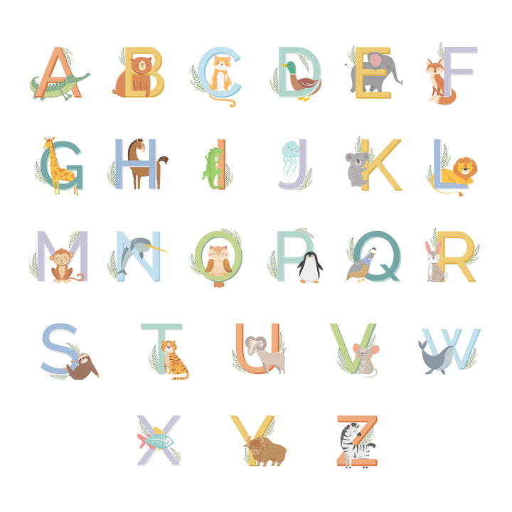 Buy Personalised Animal Alphabet Plastic Cutlery available now at www.giftsfinder.co.uk