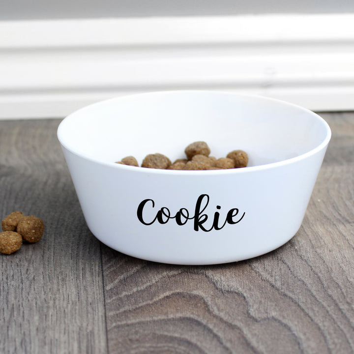 Personalised Name Plastic Cat Bowl - part of the Gifts Finder Personalised Pet Bowls collection