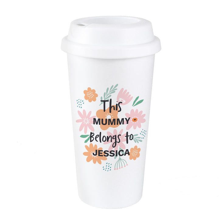 Buy Personalised Floral Travel Mug available now at www.giftsfinder.co.uk