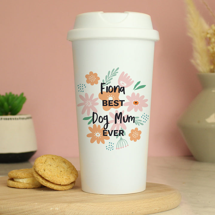 Buy Personalised Floral Travel Mug available now at www.giftsfinder.co.uk