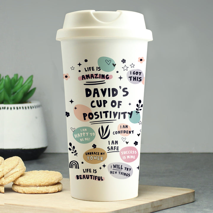 Buy Personalised Positive Affirmations Travel Mug at www.giftsfinder.co.uk