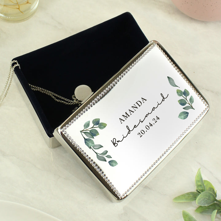 Buy Personalised Botanical Rectangular Jewellery Box available now at www.giftsfinder.co.uk