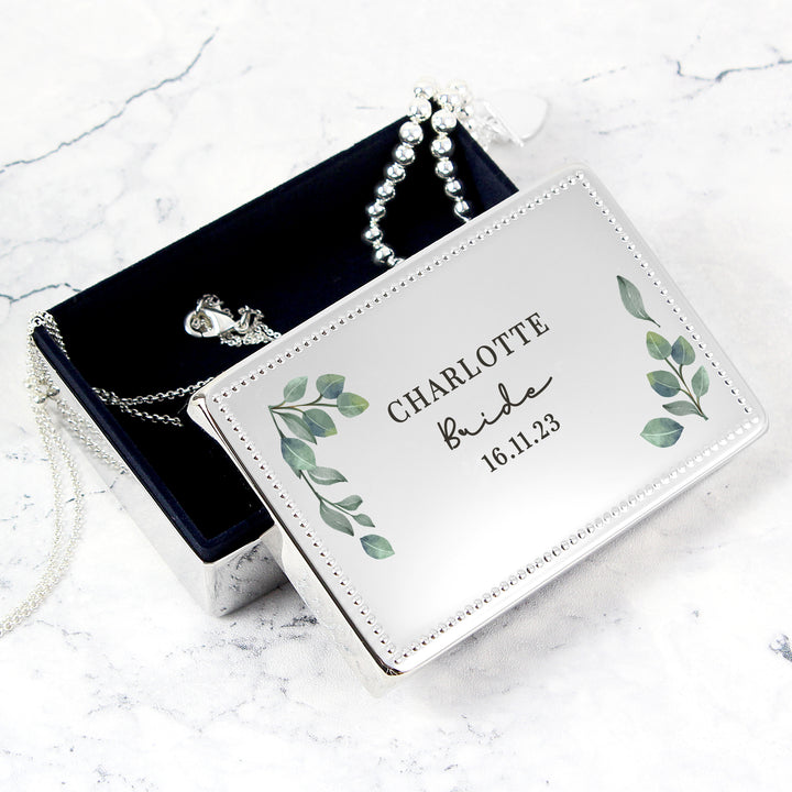 Buy Personalised Botanical Rectangular Jewellery Box available now at www.giftsfinder.co.uk