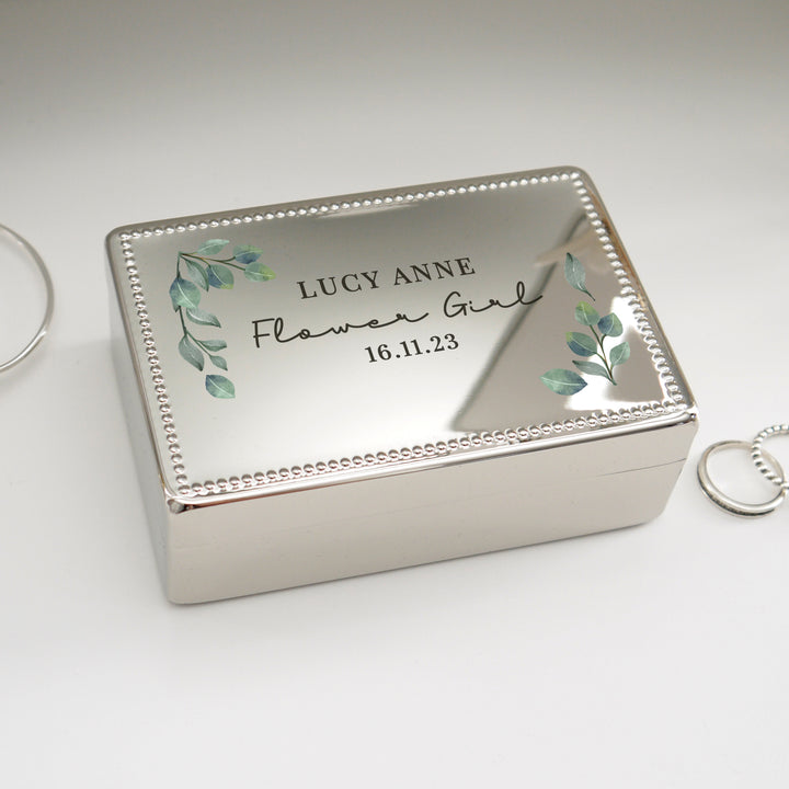 Buy Personalised Botanical Rectangular Jewellery Box available now at www.giftsfinder.co.uk