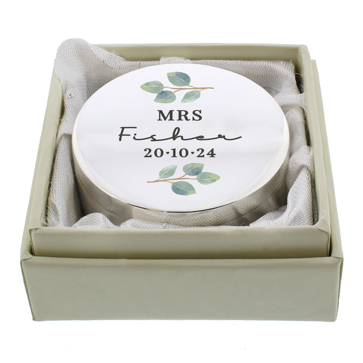 Buy Personalised Botanical Ring Box available now at www.giftsfinder.co.uk