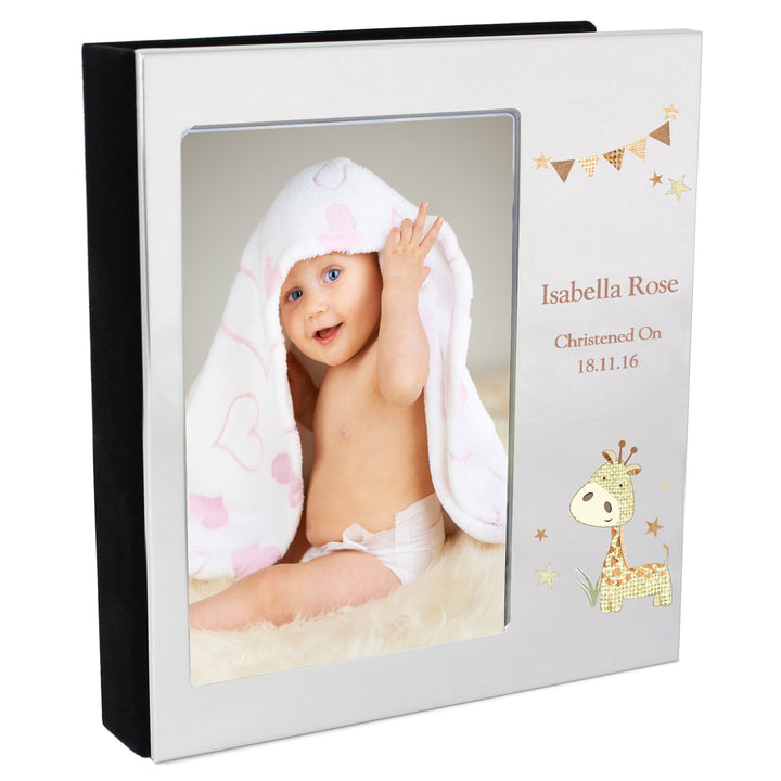 Buy Personalised Hessian Giraffe 6x4 Photo Frame Album available now at www.giftsfinder.co.uk