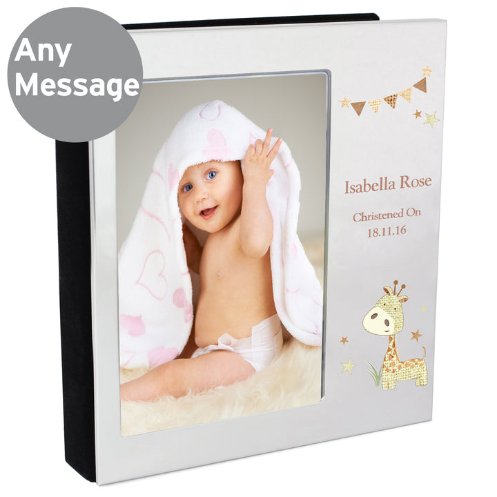 Buy Personalised Hessian Giraffe 6x4 Photo Frame Album available now at www.giftsfinder.co.uk