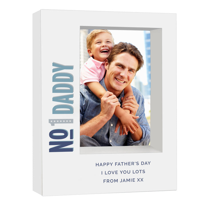 Personalised No.1 5x7 Inch Box Photo Frame - part of the Gifts Finder Personalised Photo Frames collection