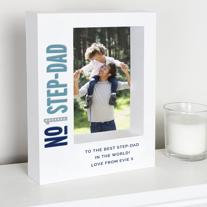 Personalised No.1 5x7 Inch Box Photo Frame - part of the Gifts Finder Personalised Photo Frames collection