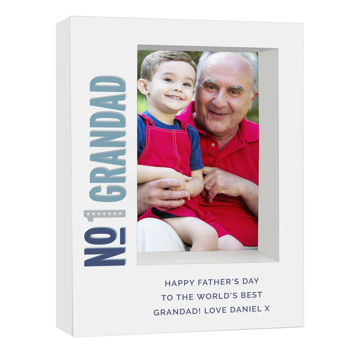 Personalised No.1 5x7 Inch Box Photo Frame - part of the Gifts Finder Personalised Photo Frames collection