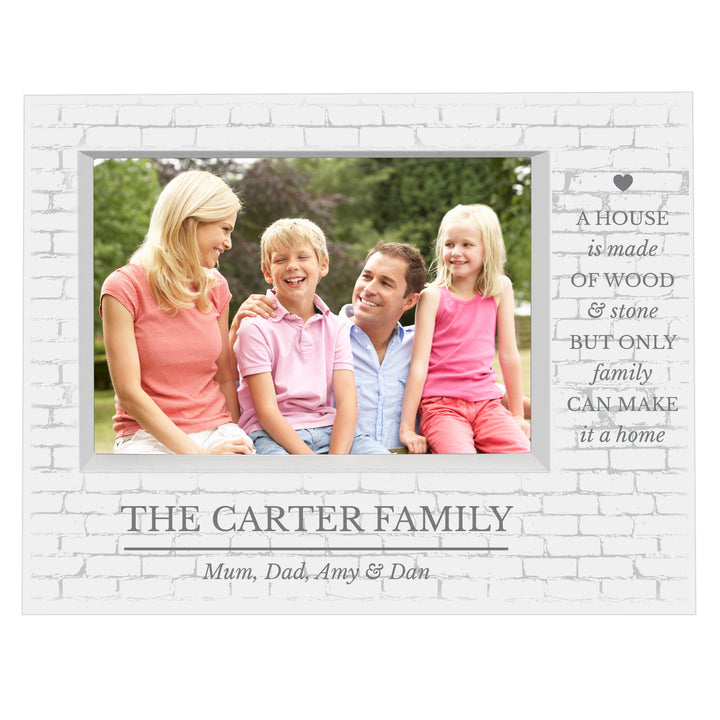 Buy Personalised Family 5x7 Landscape Box Photo Frame available now at www.giftsfinder.co.uk