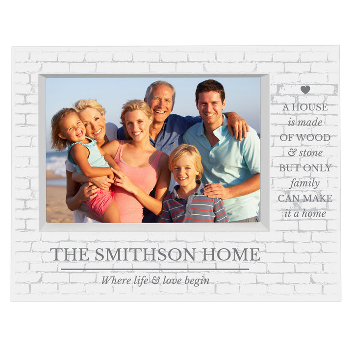 Buy Personalised Family 5x7 Landscape Box Photo Frame available now at www.giftsfinder.co.uk