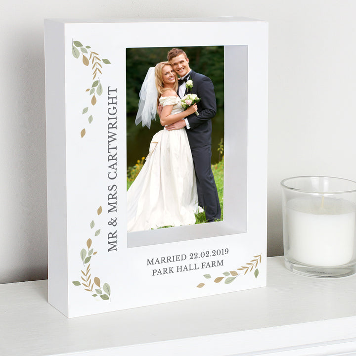 Buy Personalised Fresh Botanical 5x7 Box Photo Frame at www.giftsfinder.co.uk