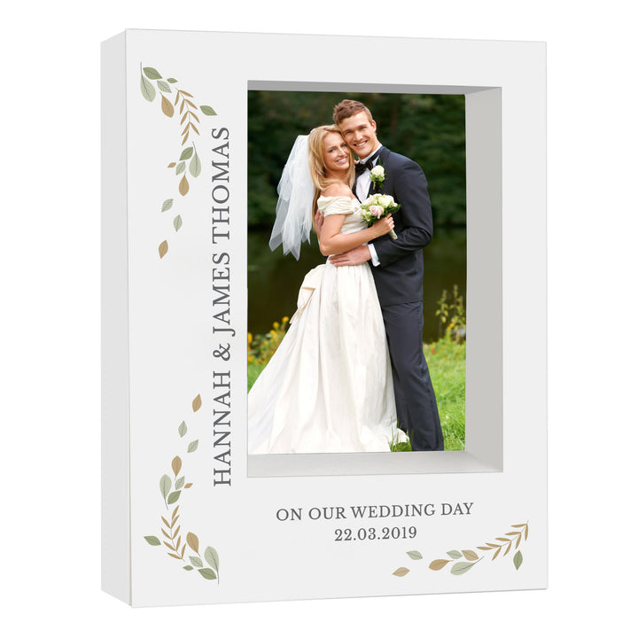 Buy Personalised Fresh Botanical 5x7 Box Photo Frame at www.giftsfinder.co.uk