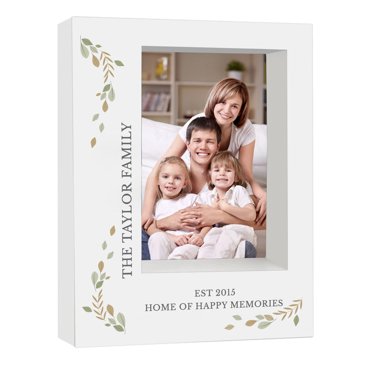 Buy Personalised Fresh Botanical 5x7 Box Photo Frame at www.giftsfinder.co.uk