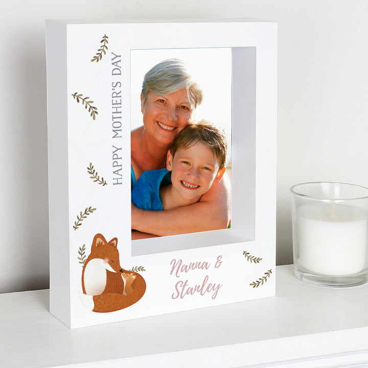 Buy Personalised Mummy and Me Fox 5x7 Box Photo Frame at www.giftsfinder.co.uk