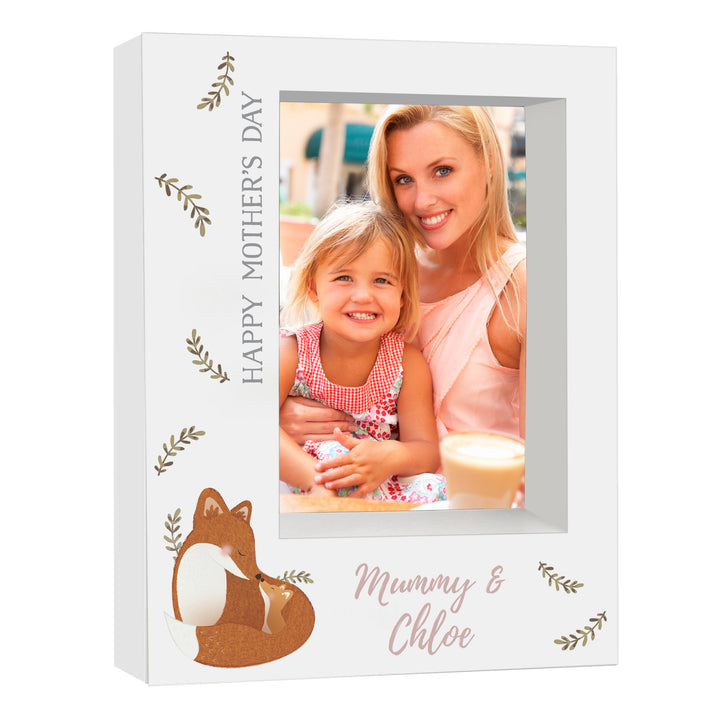 Buy Personalised Mummy and Me Fox 5x7 Box Photo Frame at www.giftsfinder.co.uk