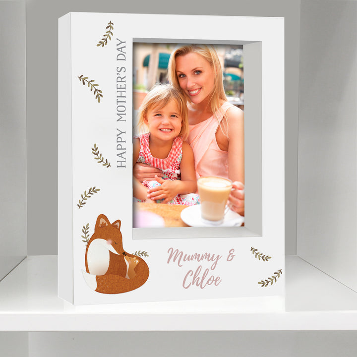 Buy Personalised Mummy and Me Fox 5x7 Box Photo Frame at www.giftsfinder.co.uk