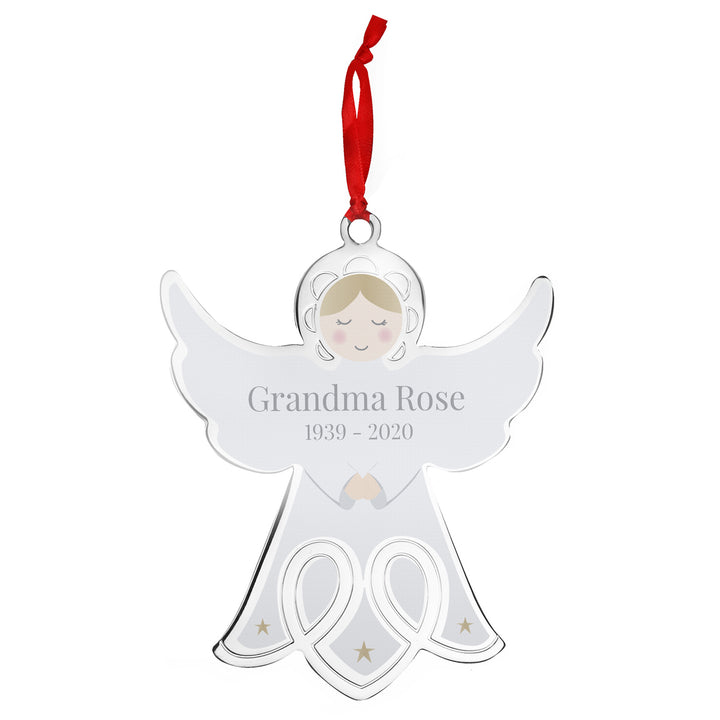 Buy Personalised Memorial Angel Metal Decoration at www.giftsfinder.co.uk