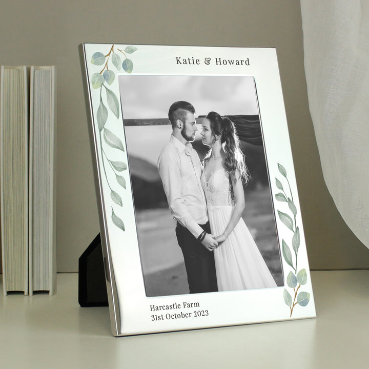 Personalised Botanical 5x7 Inch Photo Frame - part of the Gifts Finder Personalised Photo Frames collection