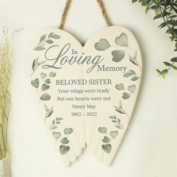 Buy Personalised In Loving Memory Ceramic Wings available now at www.giftsfinder.co.uk