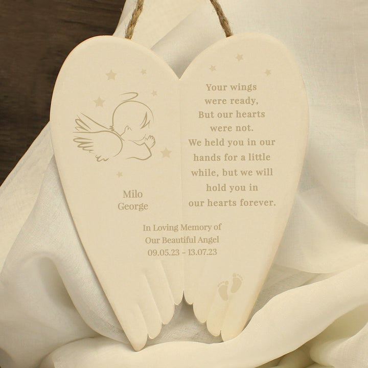 Buy Personalised Little Angel Ceramic Wings available now at www.giftsfinder.co.uk