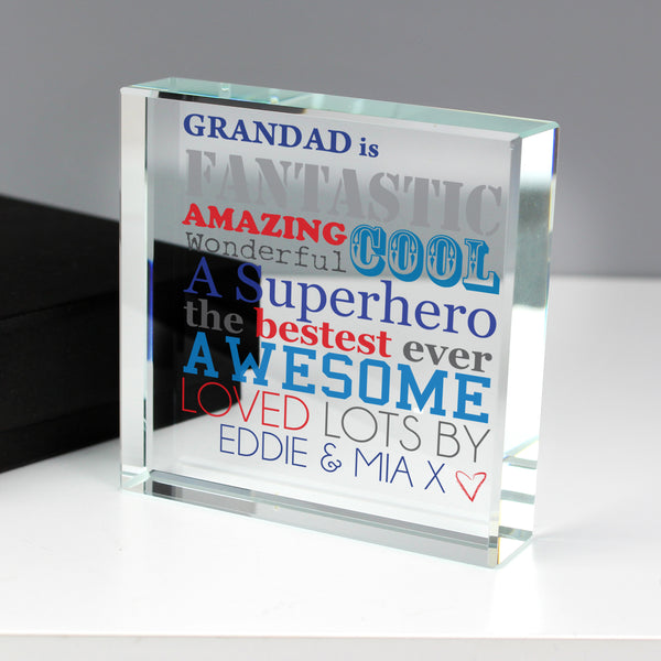 Buy Personalised He Is... Large Crystal Token available now at www.giftsfinder.co.uk