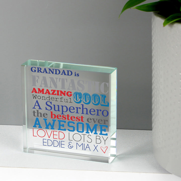 Buy Personalised He Is... Large Crystal Token available now at www.giftsfinder.co.uk