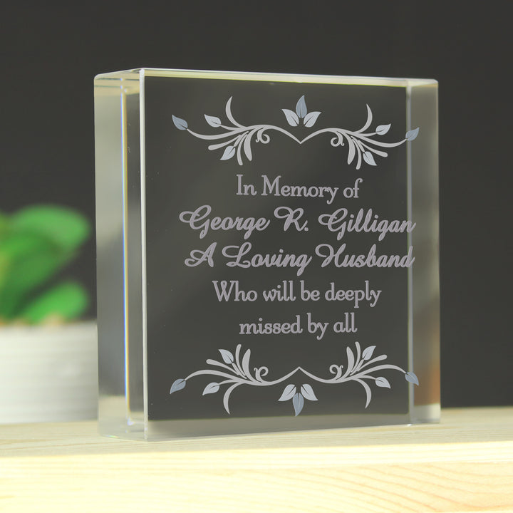 Personalised Sentiments Large Crystal Token in gift category Personalised Ornaments & Keepsakes