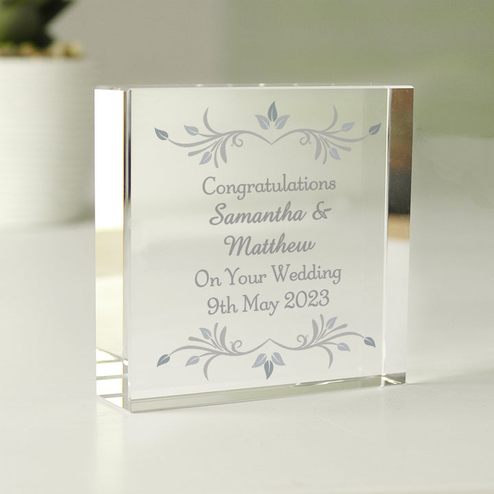 Personalised Sentiments Large Crystal Token in gift category Personalised Ornaments & Keepsakes