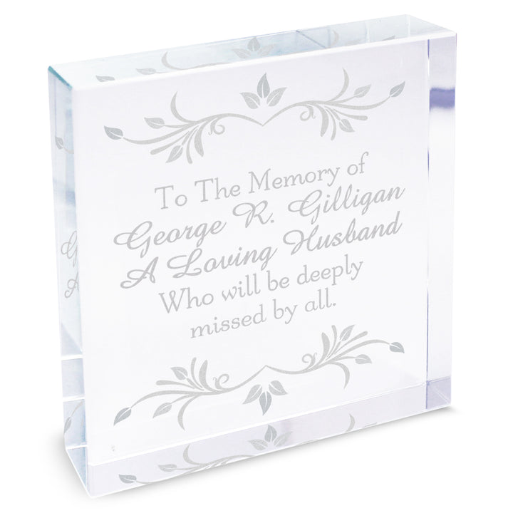 Personalised Sentiments Large Crystal Token in gift category Personalised Ornaments & Keepsakes