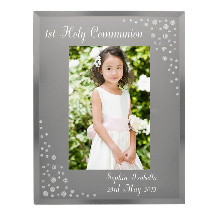 Buy Personalised Any Message 4x6 Diamante Glass Photo Frame at www.giftsfinder.co.uk